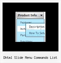 Dhtml Slide Menu Commands List Tree Menus Javascript