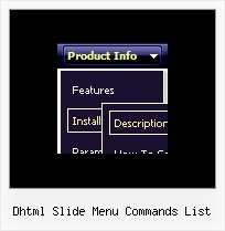 Dhtml Slide Menu Commands List Moving Menu Java