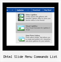 Dhtml Slide Menu Commands List Javascript Menu Mouse