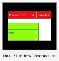 Dhtml Slide Menu Commands List Drop Down List Fmenu Style