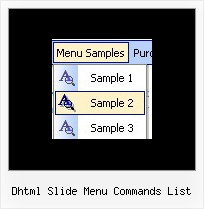 Dhtml Slide Menu Commands List Xp Style Menu Bar