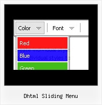 Dhtml Sliding Menu Drop Down Mouse Over Navigation Example
