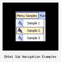 Dhtml Sub Navigation Examples Dhtml Horizontal Submenu