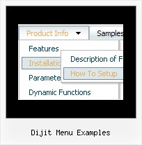 Dijit Menu Examples Use Javascript Hover