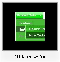 Dijit Menubar Css Html Mouse Over Drop Menu