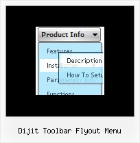 Dijit Toolbar Flyout Menu Cascade Menu Horizontal