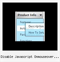 Disable Javascript Onmouseover Popup Box Menu Bar Css