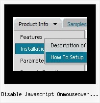 Disable Javascript Onmouseover Popup Box Drop Menu Code