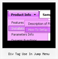 Div Tag Use In Jump Menu Javascript Rolldown Menus