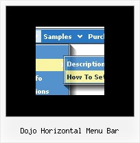 Dojo Horizontal Menu Bar Dropdown Menu Using