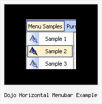 Dojo Horizontal Menubar Example Collapsible Slide Menu