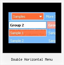Double Horizontal Menu Vertical Cascading Drop Down Menu