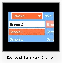 Download Spry Menu Creator Navigation Pull Down Menu Submenu