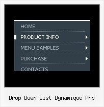 Drop Down List Dynamique Php Menu Javascript Horizontal