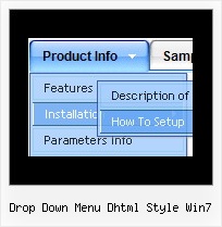 Drop Down Menu Dhtml Style Win7 Web Menubar Disabled