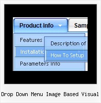 Drop Down Menu Image Based Visual Navbar In Html