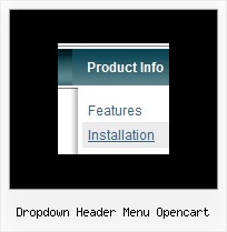 Dropdown Header Menu Opencart Javascript Menu Vertical Onmouseover