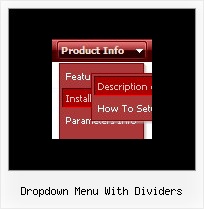 Dropdown Menu With Dividers Javascript Popup Code
