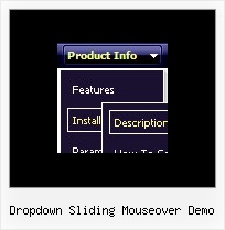 Dropdown Sliding Mouseover Demo Links In Drop Down Menu