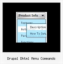 Drupal Dhtml Menu Commands Down Menu Button