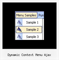 Dynamic Context Menu Ajax Sliding Toolbar Javascript