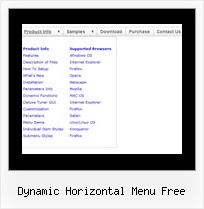 Dynamic Horizontal Menu Free Javascript File Menu