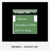 Dynamic Javascript Html Menu Shadow