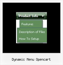 Dynamic Menu Opencart Relative Drop Down Menu