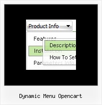 Dynamic Menu Opencart Javascript For Different Menu Bars