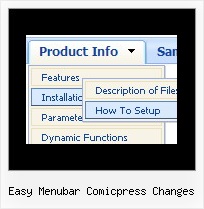 Easy Menubar Comicpress Changes Web Drop Down Menus