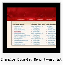 Ejemplos Disabled Menu Javascript Tab Menu Css