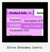 Ektron Dhtmlmenu Control The Drop Down Menu