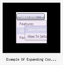 Example Of Expanding Css Navigation Javascript Code Menu