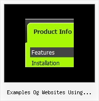 Examples Og Websites Using Horizontal Submenus Html Code Menu