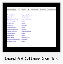 Expand And Collapse Drop Menu Web Menu Buttons