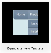 Expandable Menu Template Dhtml Style Shadow Layer