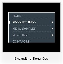 Expanding Menu Css Javascript Rollover Menus Samples