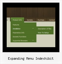 Expanding Menu Indexhibit Horizontal Menu Bar Templates
