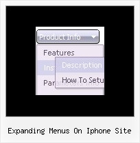 Expanding Menus On Iphone Site Mouse Drop Down Html Mouse Over