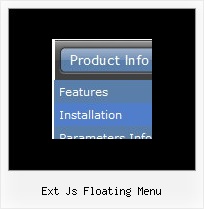 Ext Js Floating Menu Cascading Drop Down Menu