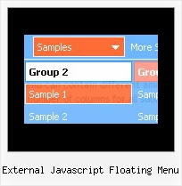 External Javascript Floating Menu Drop Down Menu Tutorial