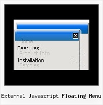 External Javascript Floating Menu Javascript Menu Fade