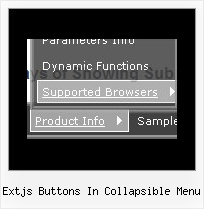 Extjs Buttons In Collapsible Menu Webmenu Frame