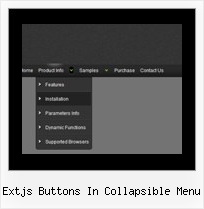 Extjs Buttons In Collapsible Menu Java Script Pull Down Menu