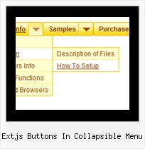 Extjs Buttons In Collapsible Menu Floating Cascading Menu