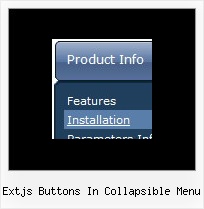 Extjs Buttons In Collapsible Menu Web Drop Down