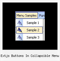 Extjs Buttons In Collapsible Menu Java Script Template Menu