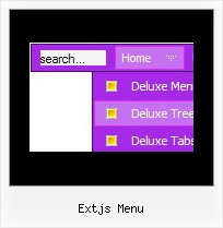 Extjs Menu Pull Down Menu Interface Javascript