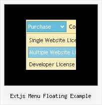 Extjs Menu Floating Example Javascript Xp Style Menus