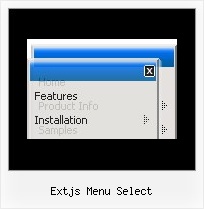 Extjs Menu Select Drop Down Menus Expanding Flyout